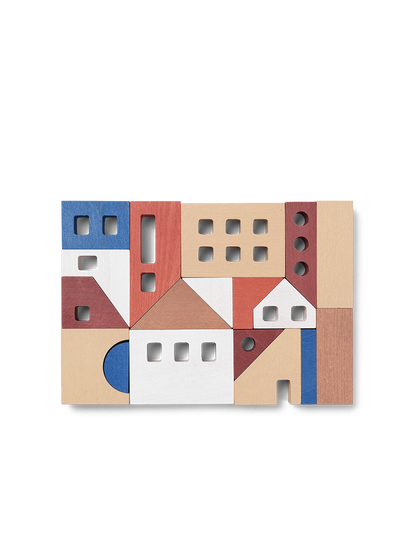 drewniane klocki Little Architect Blocks Ferm Living BÉBÉ Concept