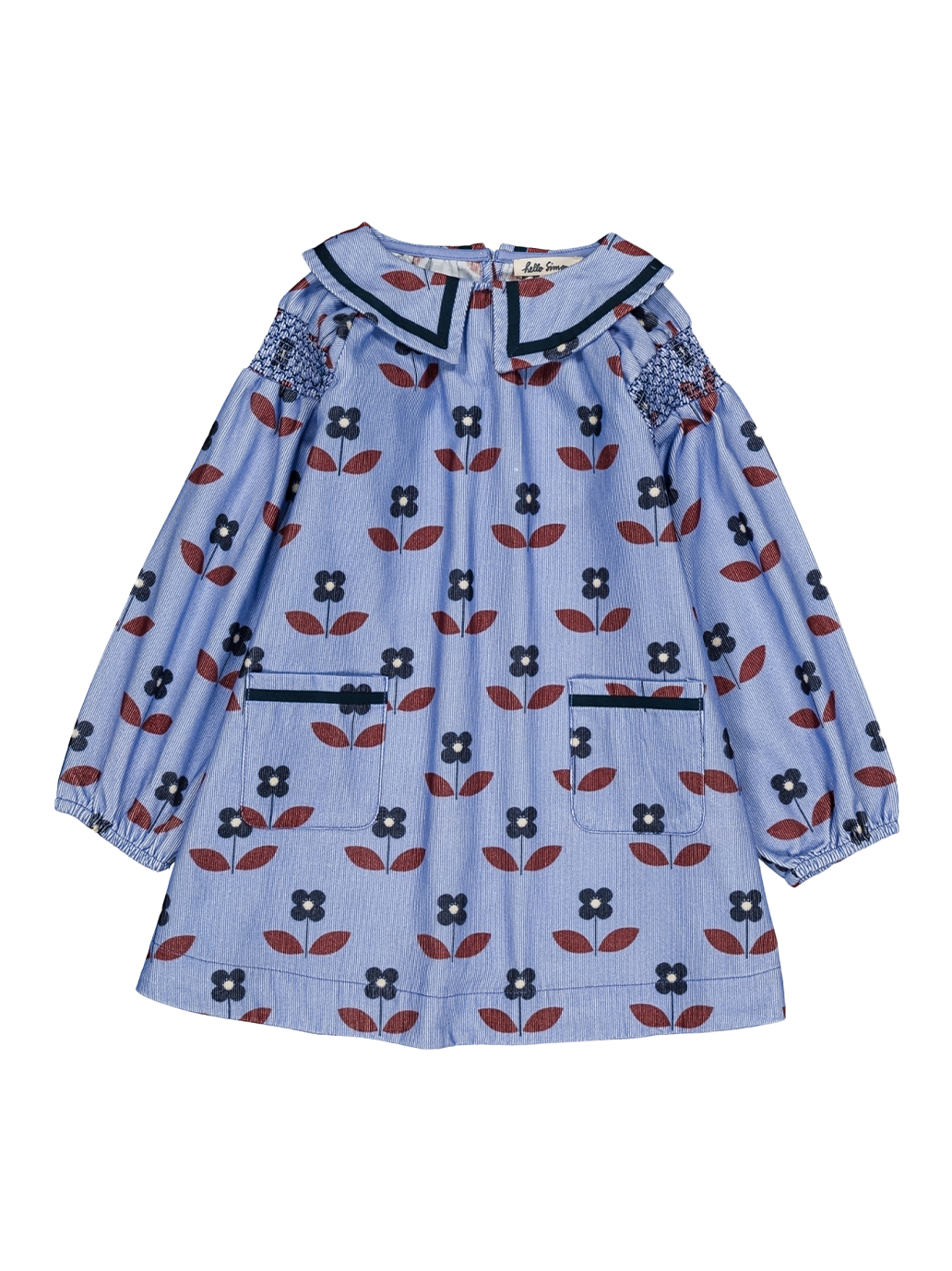 Sukienka Martha dress Flora blue Hello Simone BÉBÉ Concept 