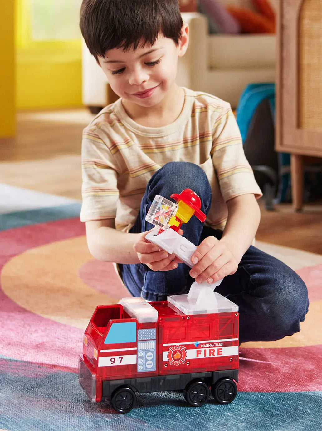 Klocki Magnetyczne Fire Station Magna-Tiles BÉBÉ Concept 