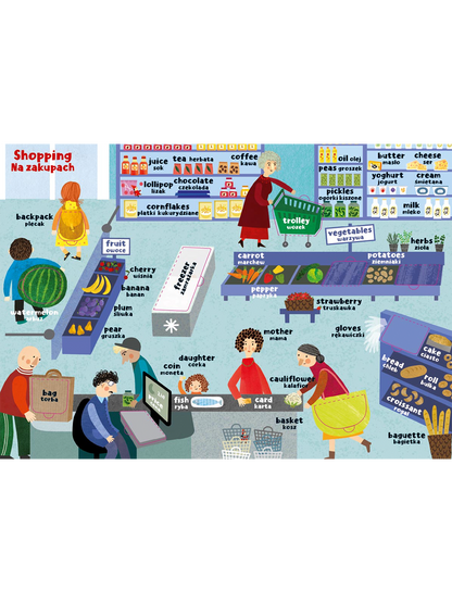 Moja pierwsza encyklopedia polsko-angielska z okienkami Wydawnictwo Nasza Ksiegarnia BÉBÉ Concept