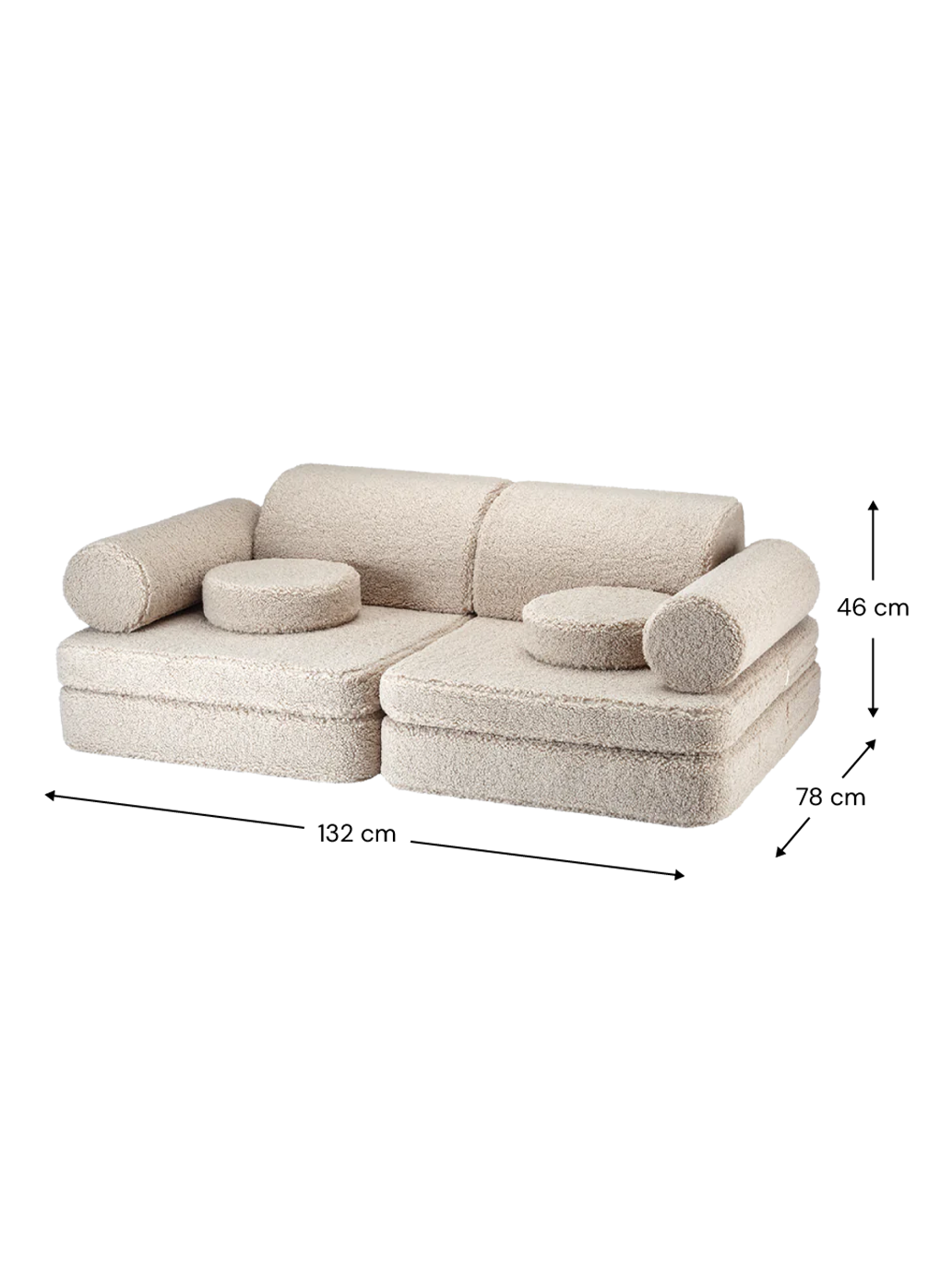 Kanapa modułowa dla dzieci Play Sofa Settee WigiWama BÉBÉ Concept 