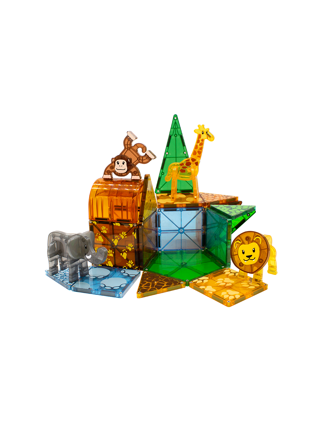 Klocki magnetyczne Safari Animals 25 el. Magna-Tiles BÉBÉ Concept