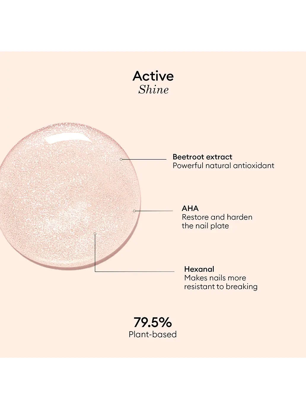 Pielęgnacyjny lakier do paznokci Active Shine Manucurist BEBE Concept 