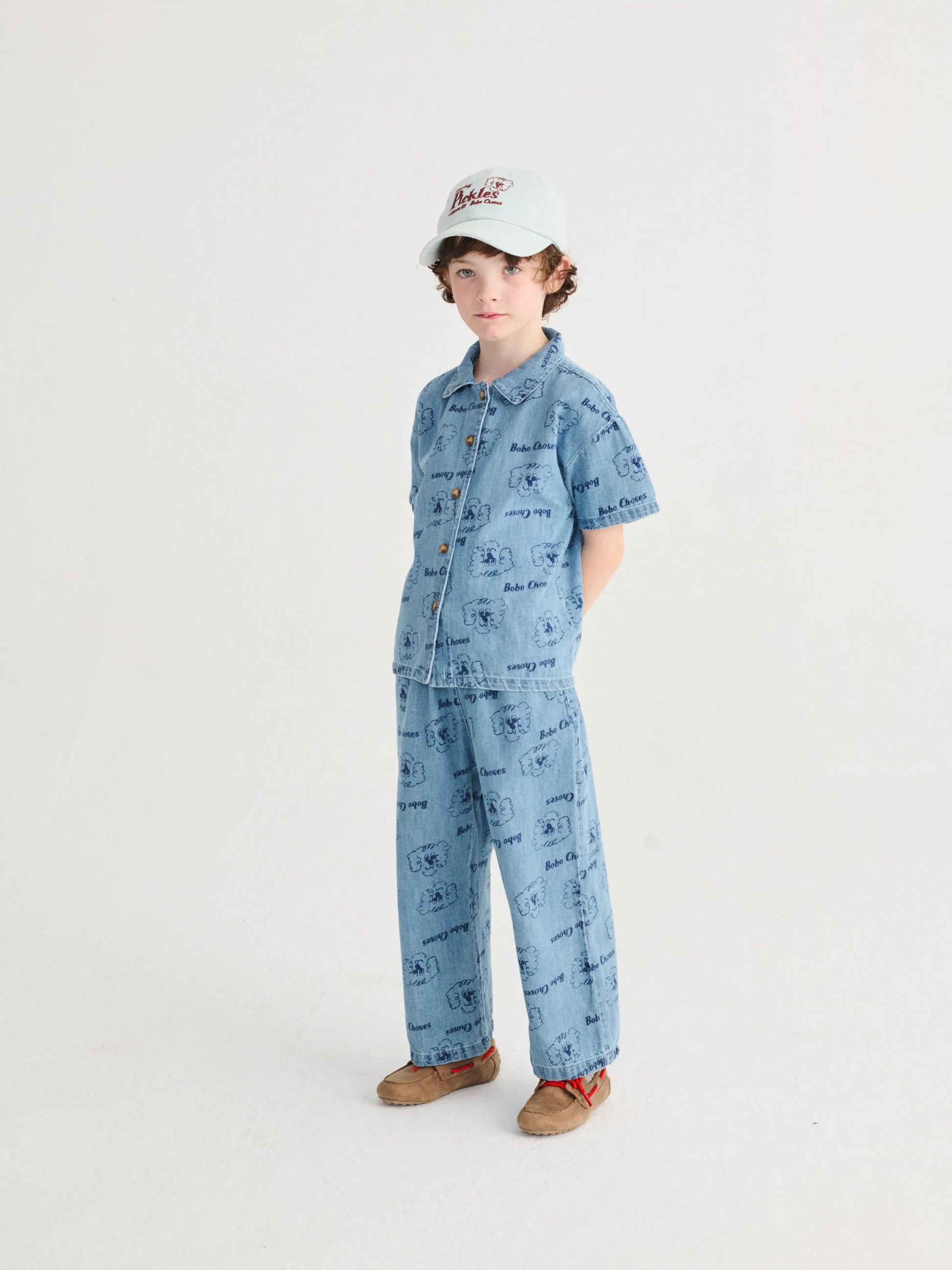 Spodnie Pickles The Dog all over light denim pants Bobo Choses BEBE Concept 