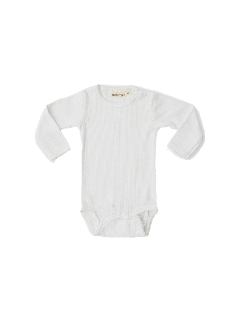 Body z tkaniny pointelle rosnące z dzieckiem Aron That's Mine BÉBÉ Concept