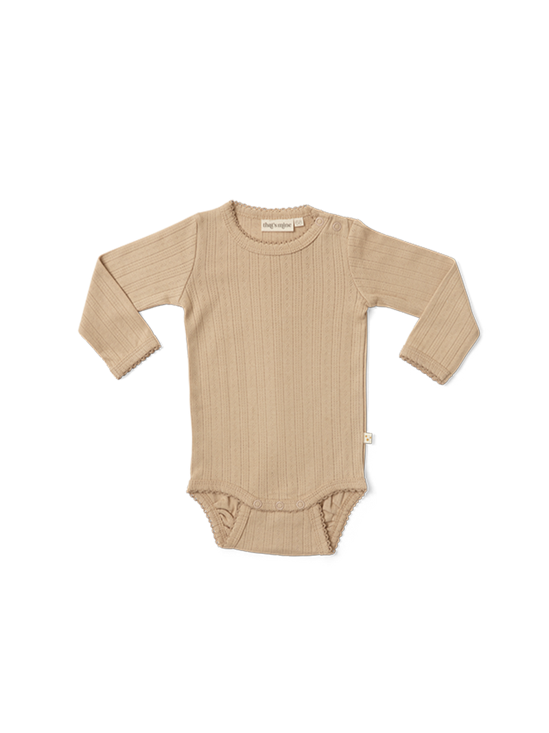 Body z tkaniny pointelle rosnące z dzieckiem Aron That's Mine BÉBÉ Concept