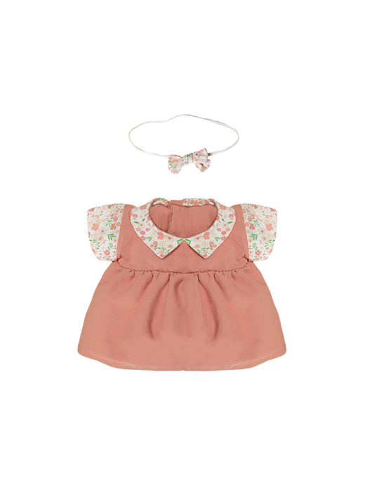 šaty s čelenkou pro panenky Dinkum Doll Aya Dress Set