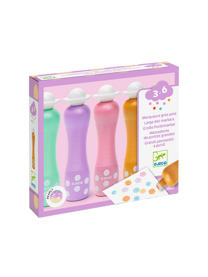 Markery stempelkowe 4 kolory Djeco BÉBÉ Concept 