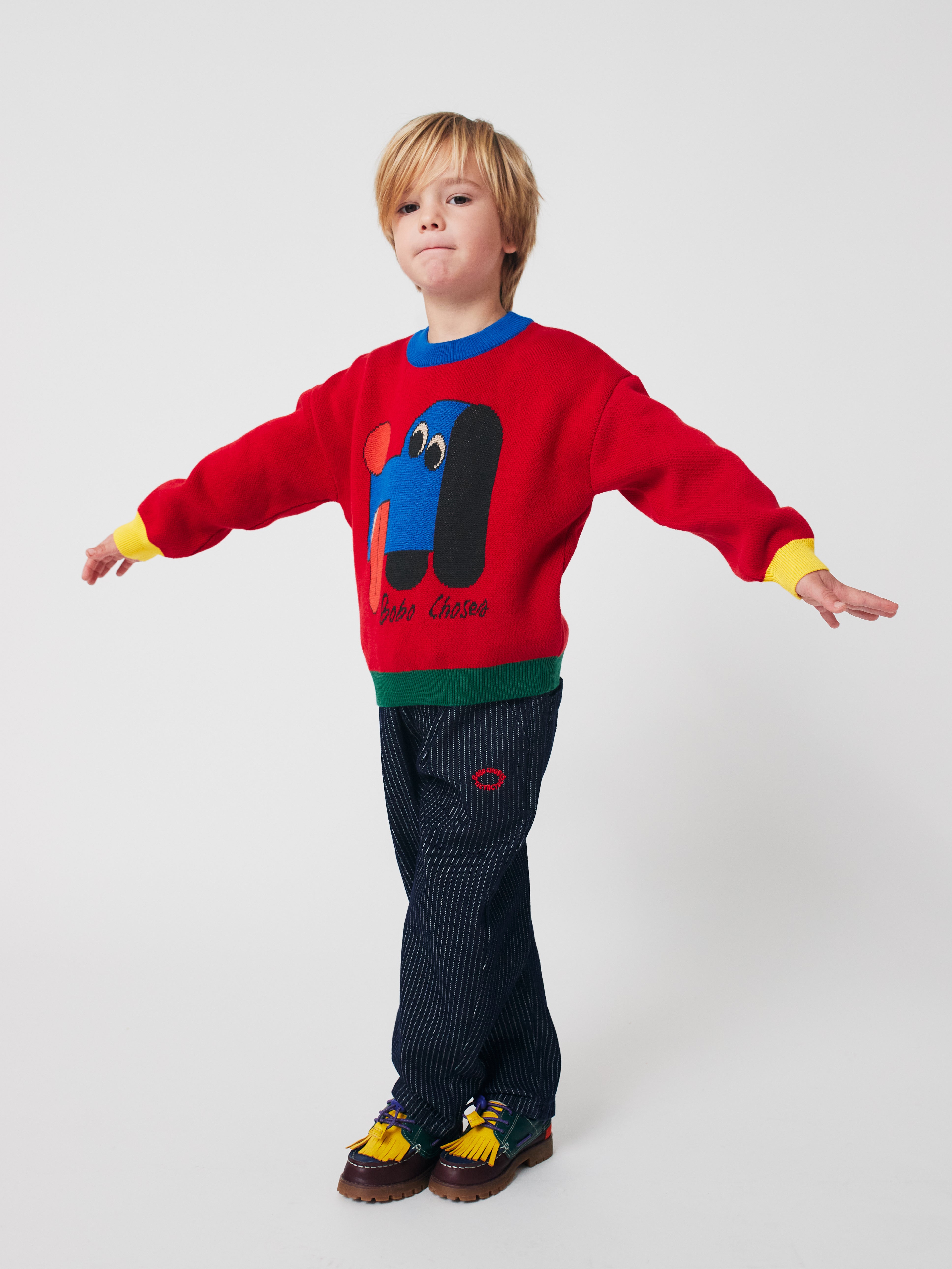 Tic Tac Toe denim pants Kids Bobo Choses BÉBÉ Concept 