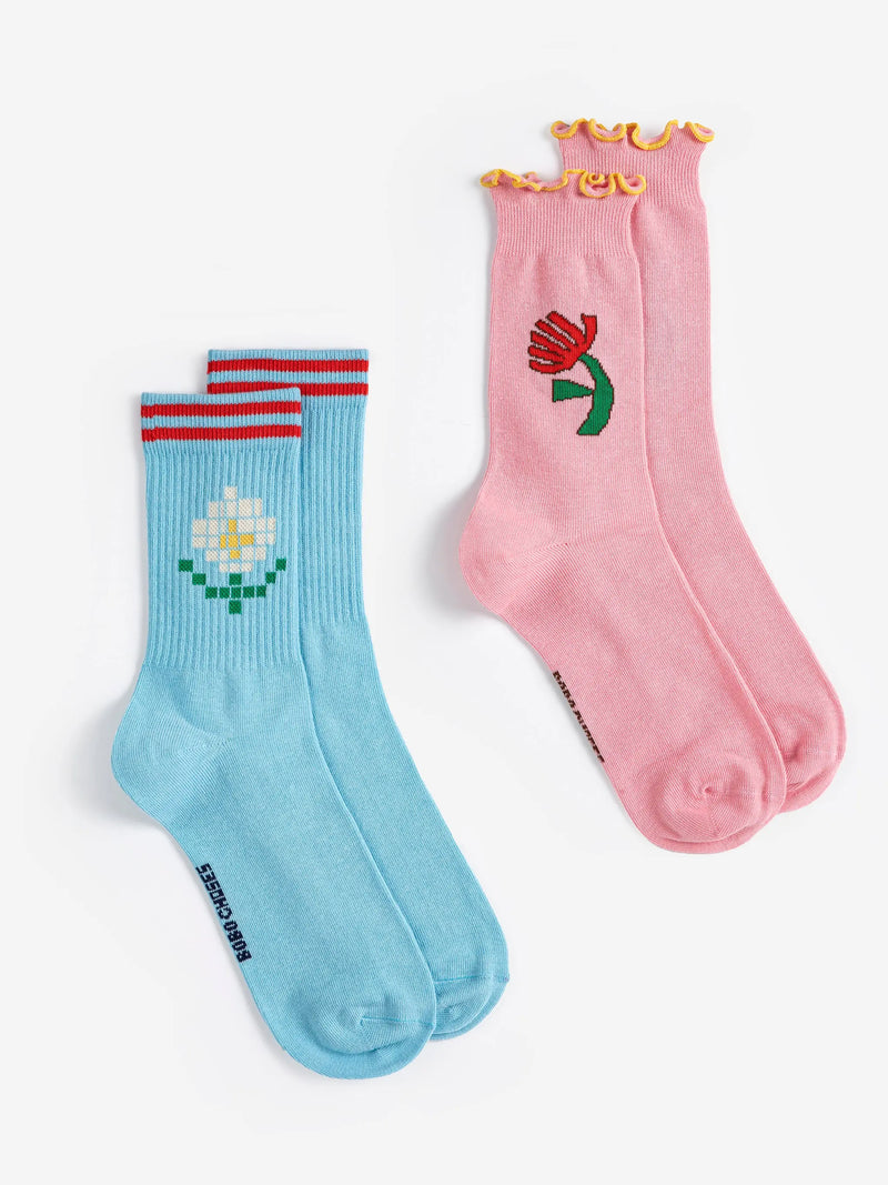 Pixel Daisy cotton pack short socks Bobo Choses BEBE Concept 