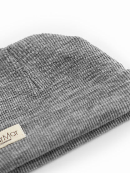 Czapeczka niemowlęca z merino Aiko Rib MarMar Copenhagen BÉBÉ Concept 