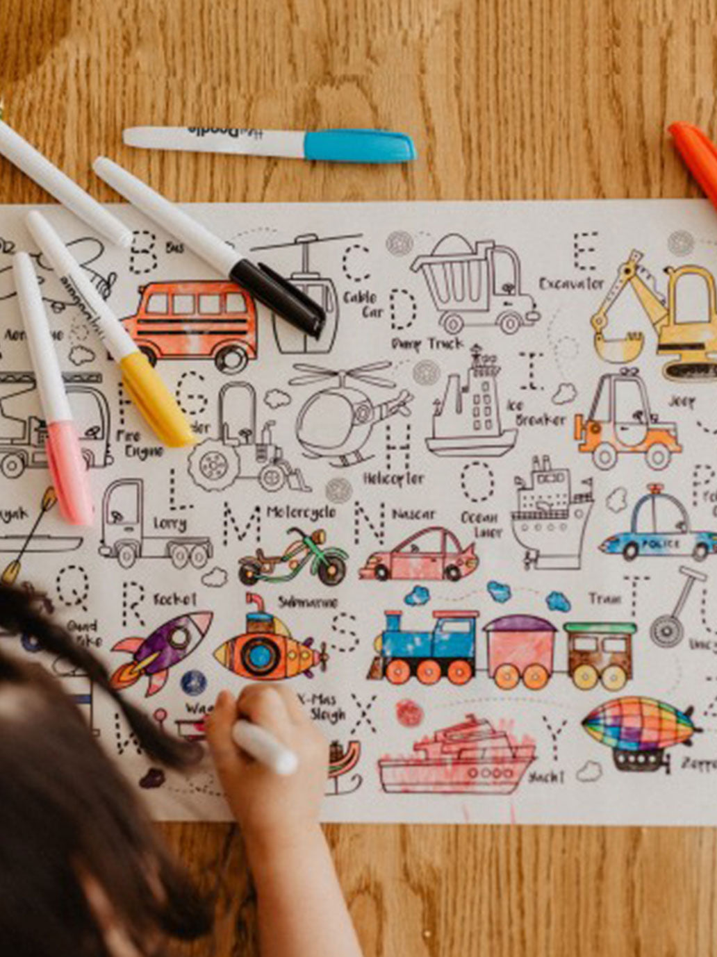 Duża mata silikonowa do wielokrotnego kolorowania HeyDoodle BÉBÉ Concept 