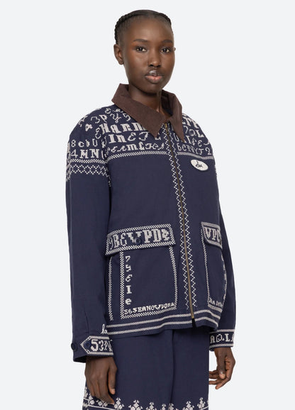 Kit embroidery jacket NAVY