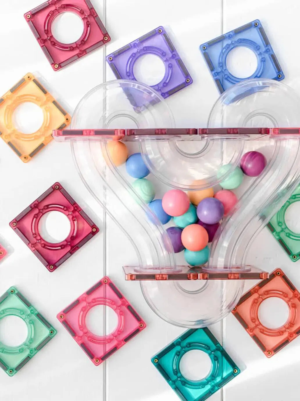 Klocki magnetyczne kulodrom Pastel Ball Run Pack Connetix BÉBÉ Concept 