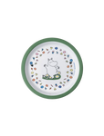 Mały talerzyk dziecięcy z melaminy Moomin green