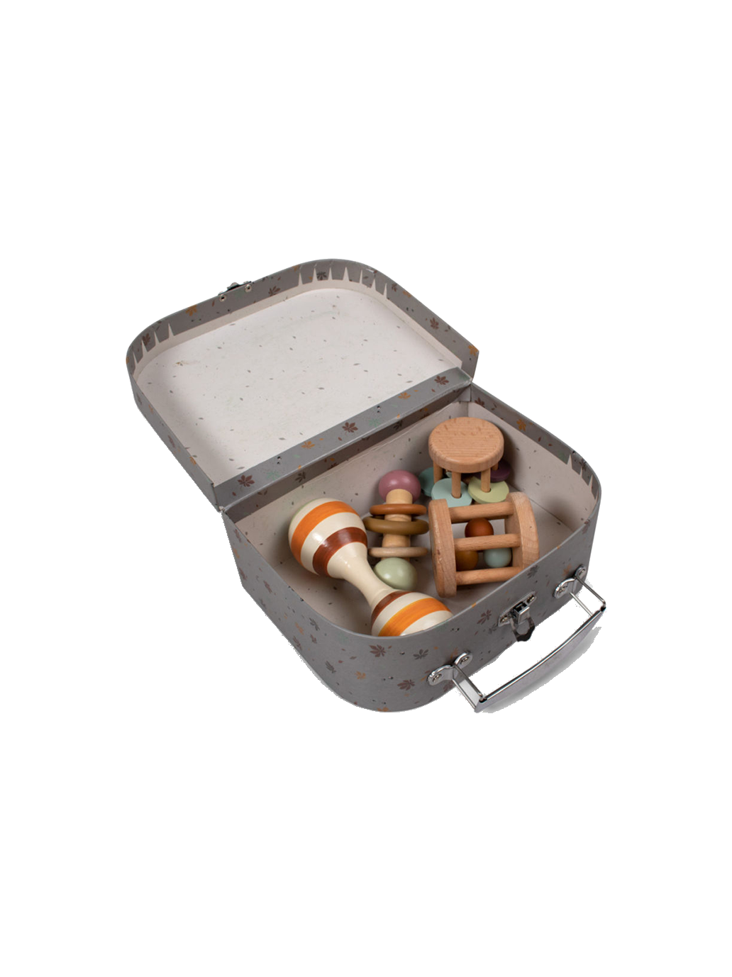 Dřevěné senzorické hračky v kufříku