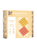 Klocki magnetyczne bazy Pastel Lemon &amp; Peach Base Plate Set Connetix BEBE Concept 