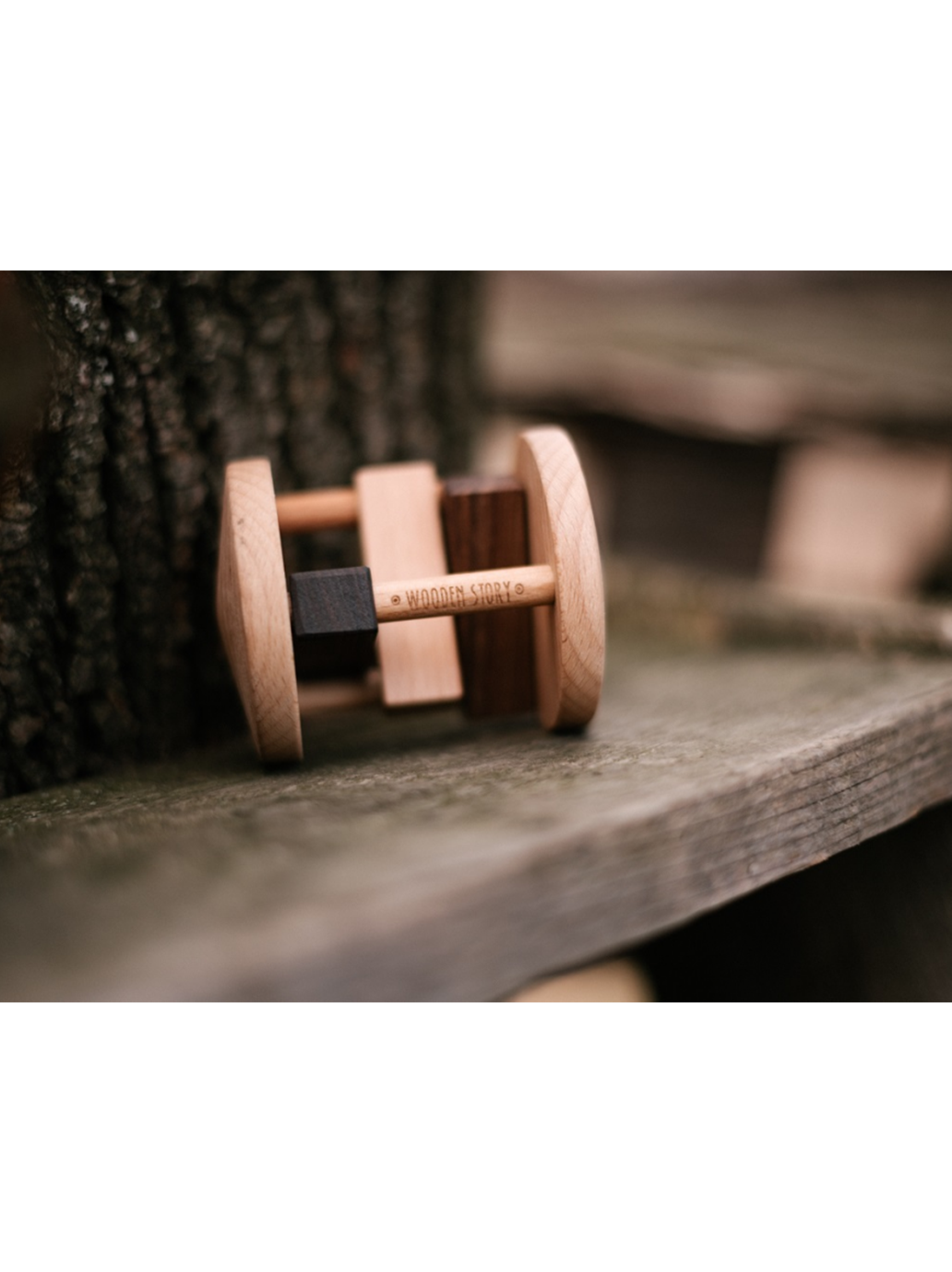 Drewniana grzechotka vintage Fieldfare Wooden Story BÉBÉ Concept