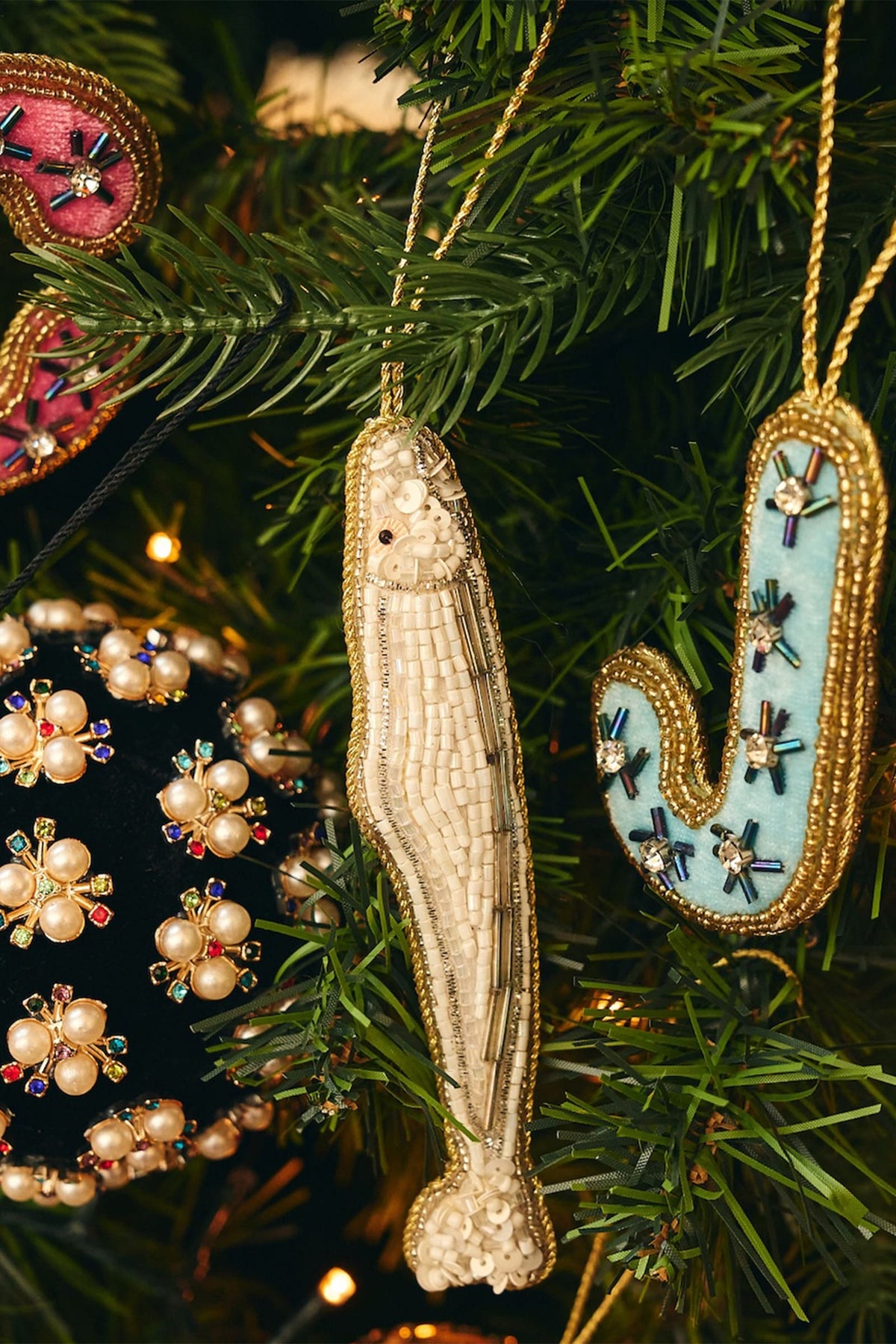 Zestaw ozdób choinkowych Beaded Sardine