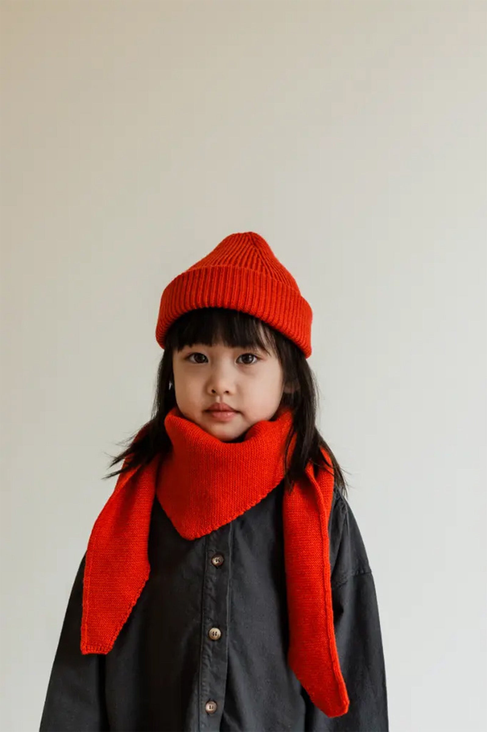 Trójkątny szal merino Josephina RED