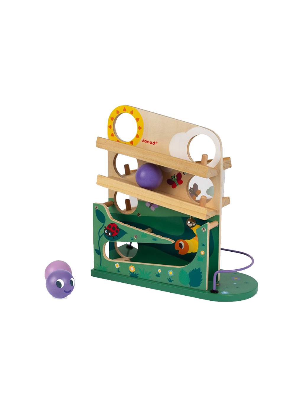 Drewniany kulodrom Gąsienica Janod BÉBÉ Concept 