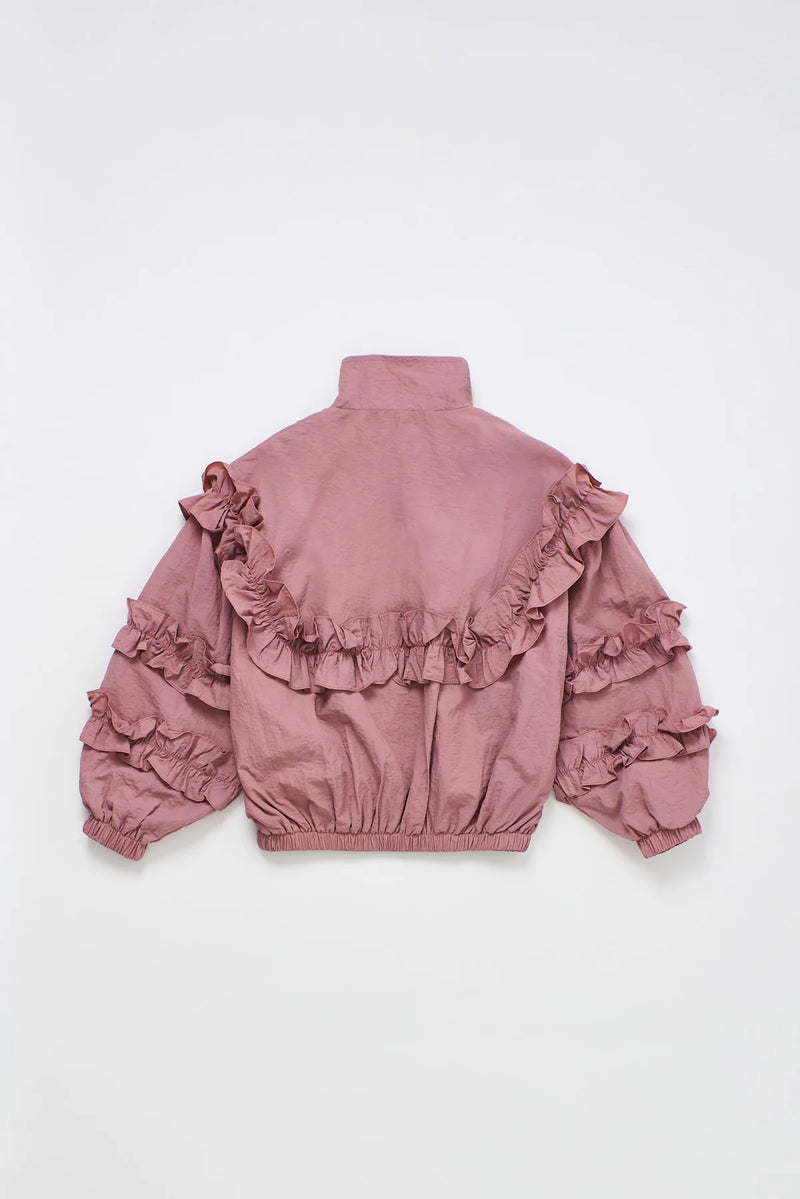 Ruffles Nylon Jacket Pink