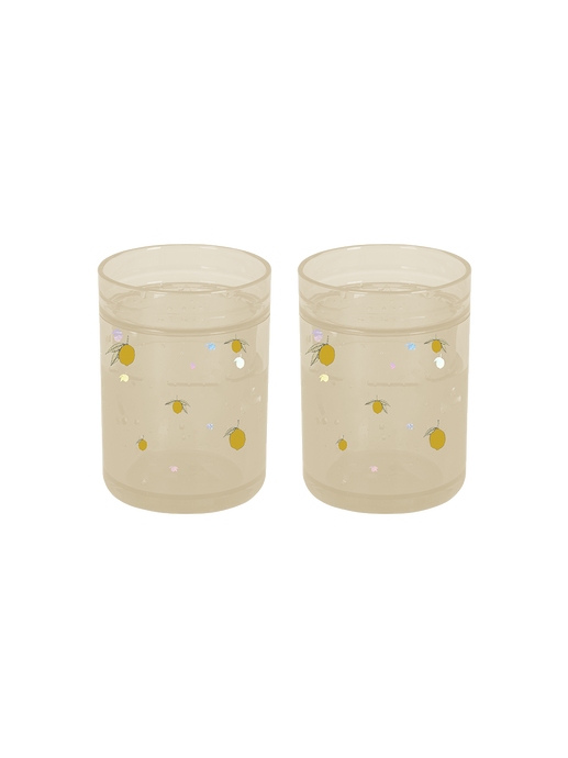 zestaw kubków z brokatem Glitter Cups lemon