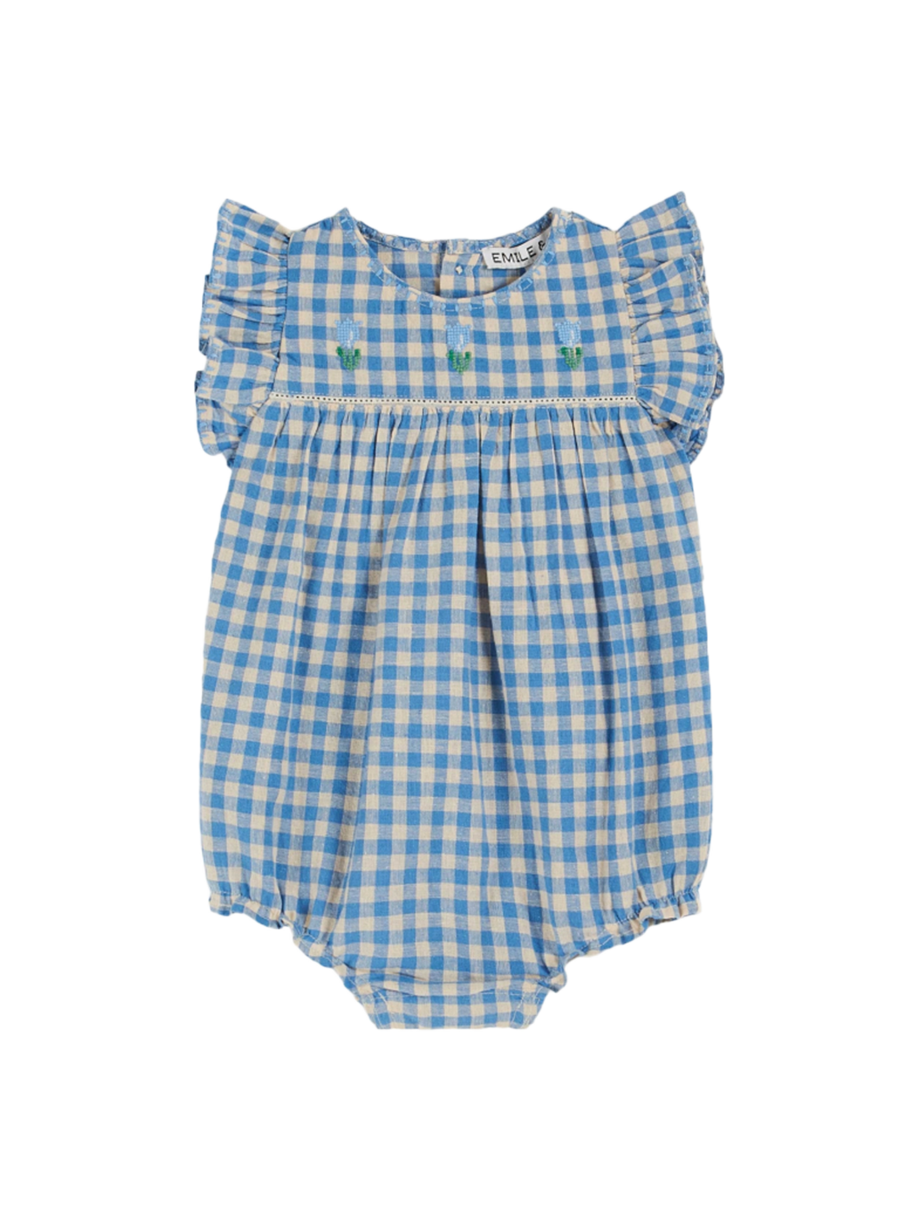 Rampers niemowlęcy z haftowanymi zdobieniami Emile et Ida BÉBÉ Concept 