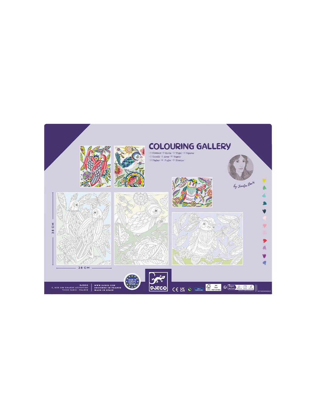 Obrazy do kolorowania w teczce Djeco BÉBÉ Concept