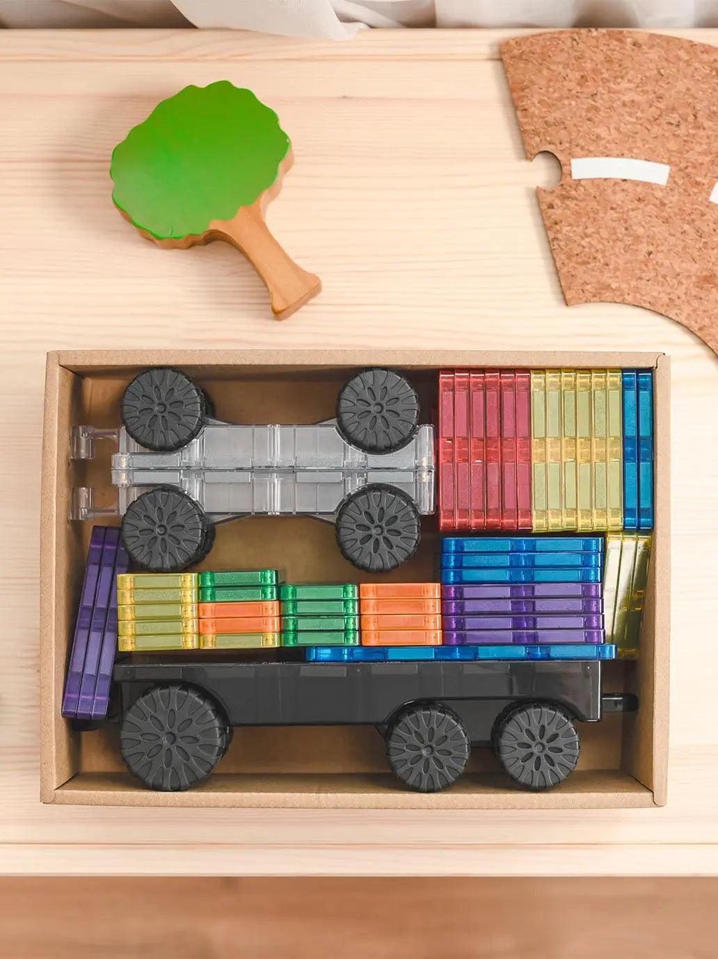 Klocki magnetyczne Rainbow Transport Pack Connetix BÉBÉ Concept 