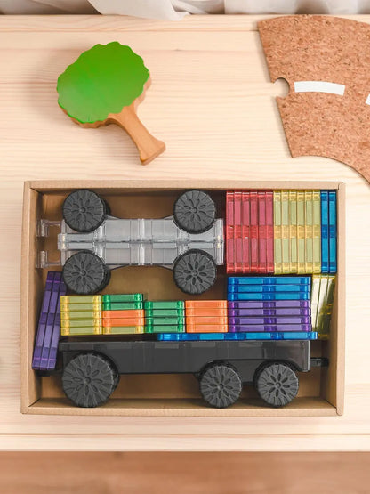 Klocki magnetyczne Rainbow Transport Pack Connetix BÉBÉ Concept 