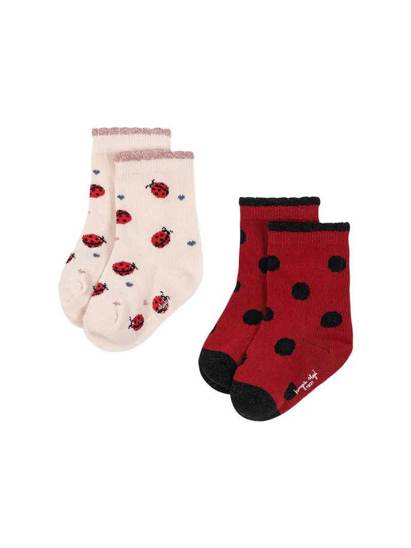 Zestaw 2 par skarpetek w biedronki żakardowe Konges Slojd BEBE Concept 