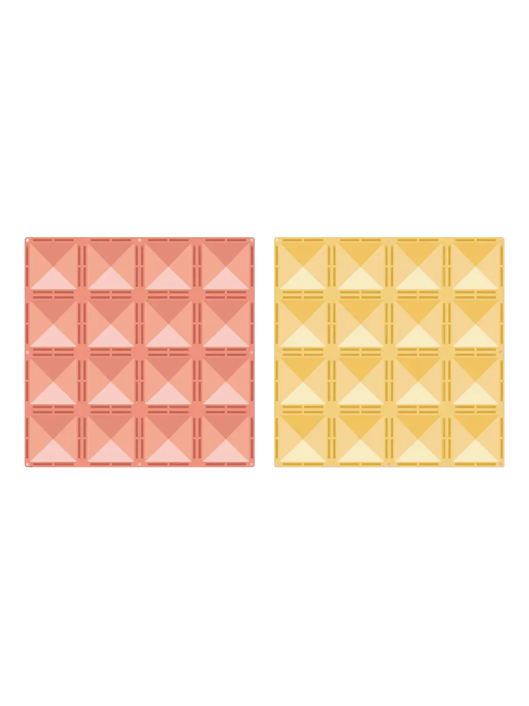 Klocki magnetyczne bazy Pastel Lemon & Peach Base Plate Set Connetix BEBE Concept 