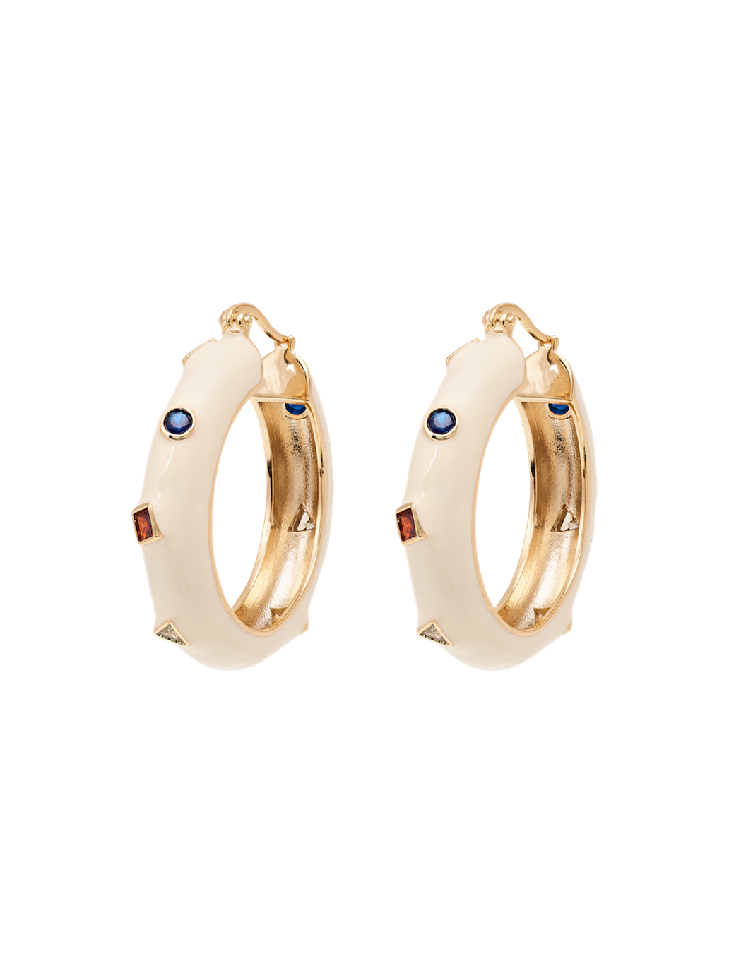 Kolczyki Tutti Frutti Hoop Earrings BRASS GOLD PLATED