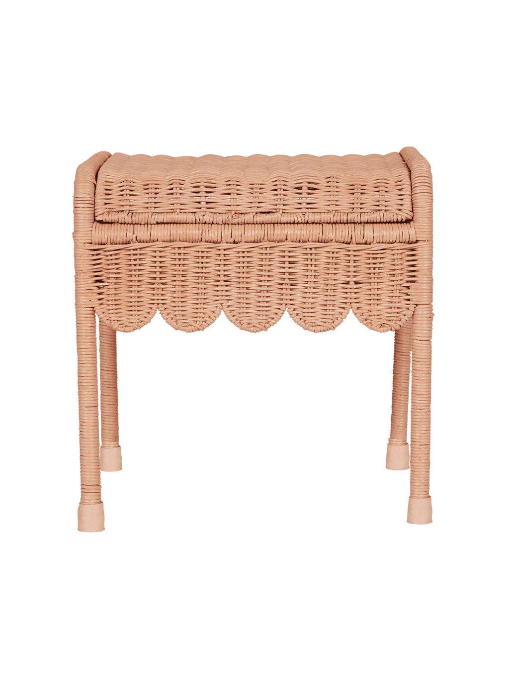 Rattanowy stołek ze schowkiem Petal Storie Stool Olli Ella BÉBÉ Concept 