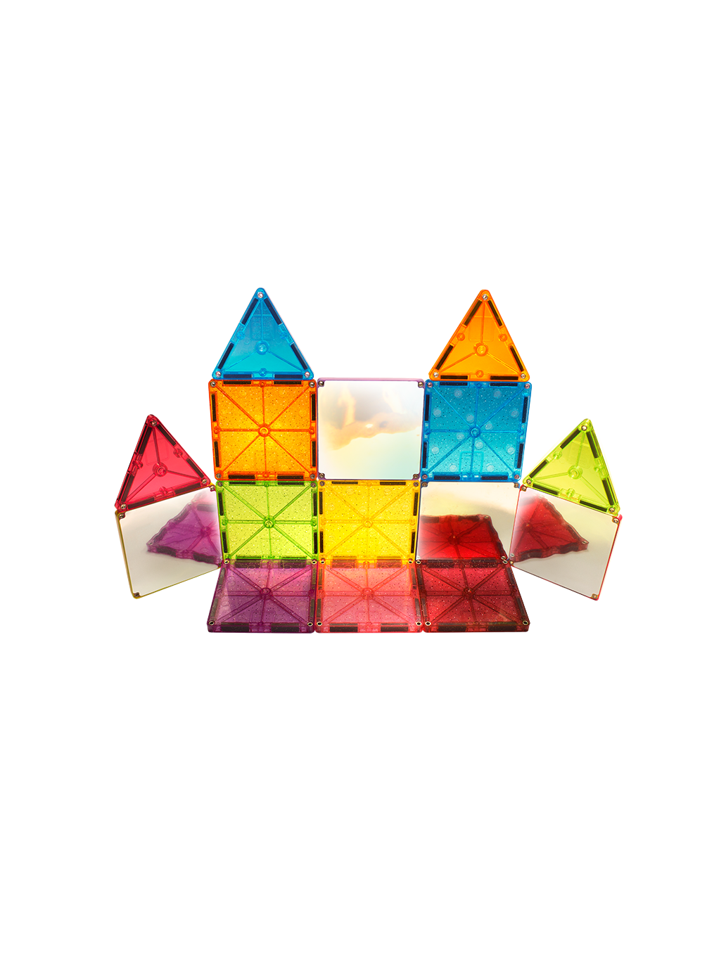 Klocki magnetyczne z brokatem Stardust 15 el. Magna-Tiles BÉBÉ Concept