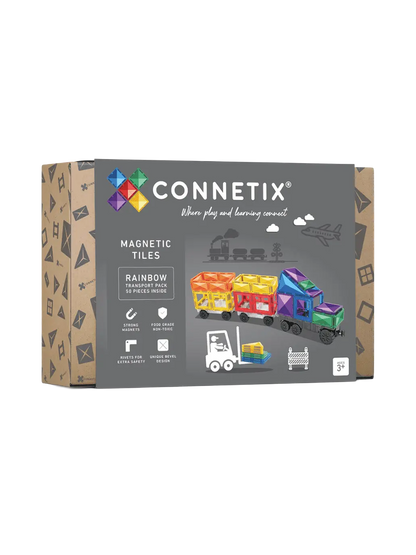 Klocki magnetyczne Rainbow Transport Pack Connetix BÉBÉ Concept 