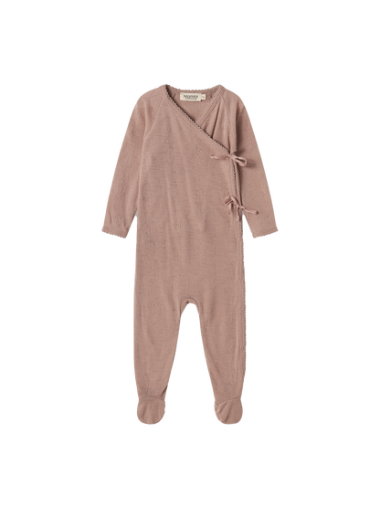 Śpioszki niemowlęce merino Rubetta Pointelle MarMar Copenhagen BÉBÉ Concept 