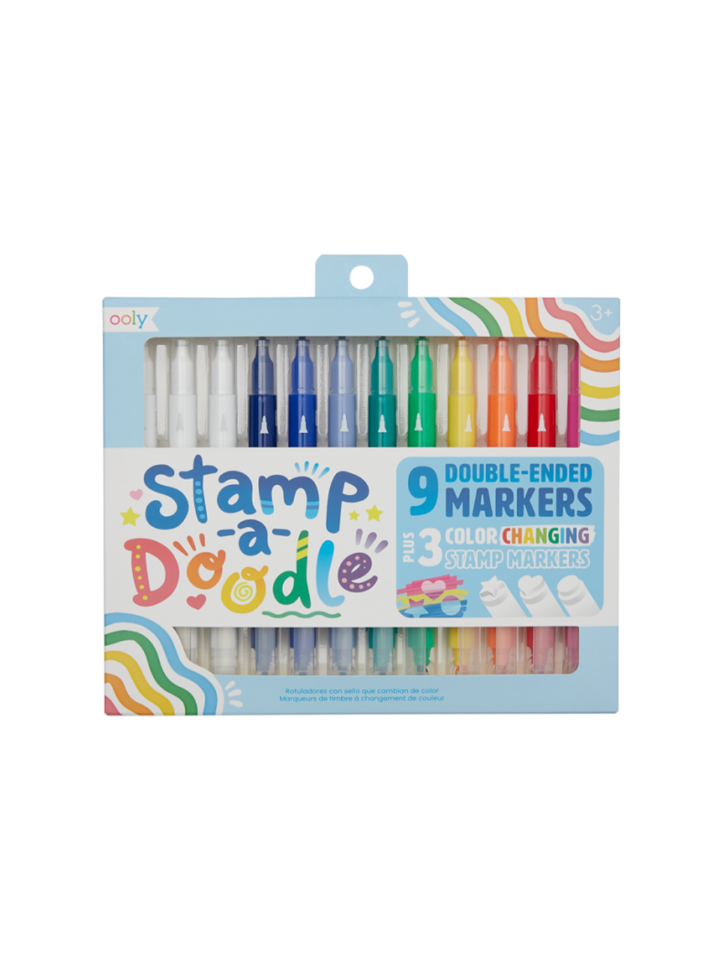 Zmieniające kolor flamastry ze stempelkami Stamp a Doodle Ooly BÉBÉ Concept