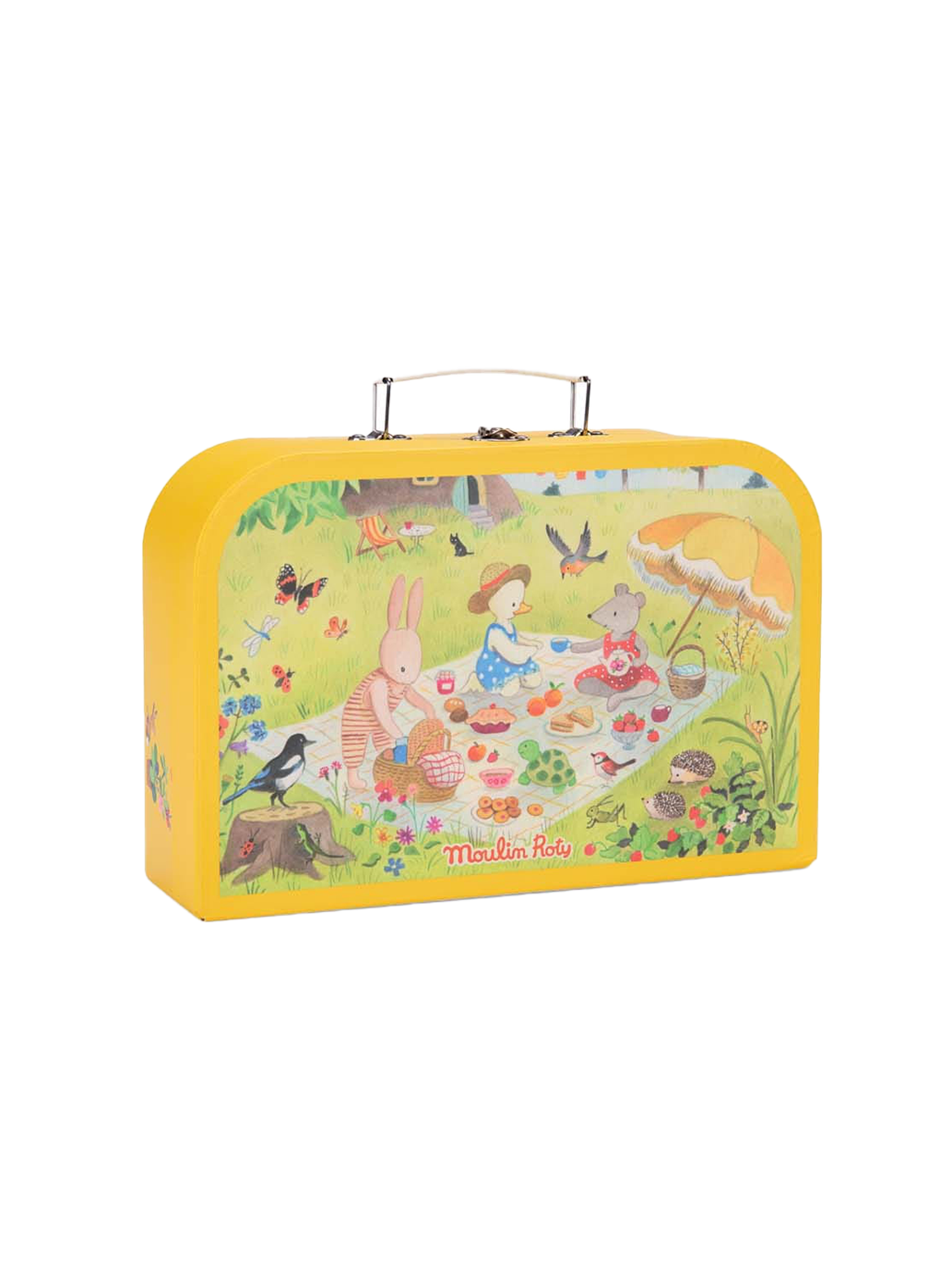 Metalowy zestaw do herbaty w kuferku Moulin Roty BÉBÉ Concept 