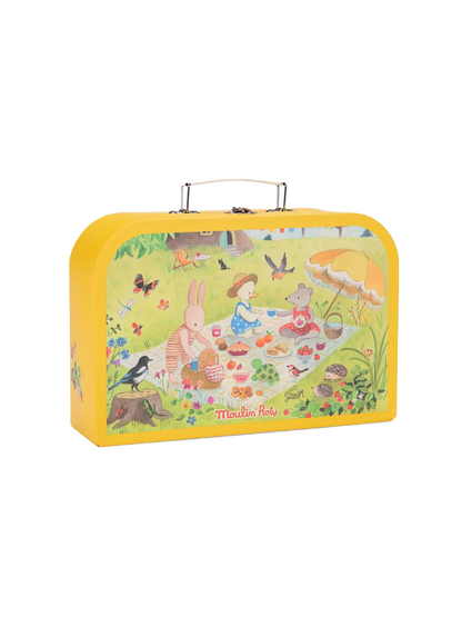 Metalowy zestaw do herbaty w kuferku Moulin Roty BÉBÉ Concept 