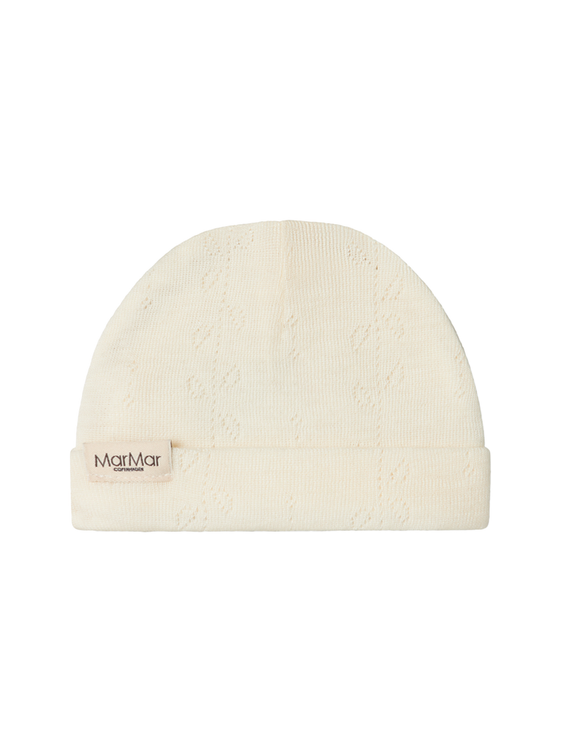 Czapeczka niemowlęca z merino Aiko Pointelle MarMar Copenhagen BÉBÉ Concept 