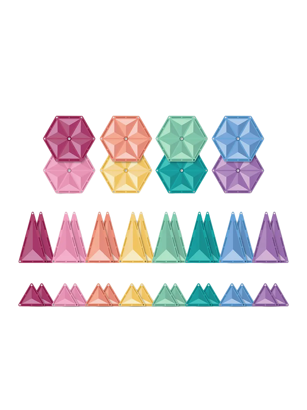 Klocki magnetyczne Pastel Geometry Pack Connetix BÉBÉ Concept 