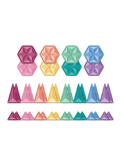Klocki magnetyczne Pastel Geometry Pack Connetix BÉBÉ Concept 