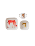 Zestaw ceramicznych naczyń dziecięcych Moira