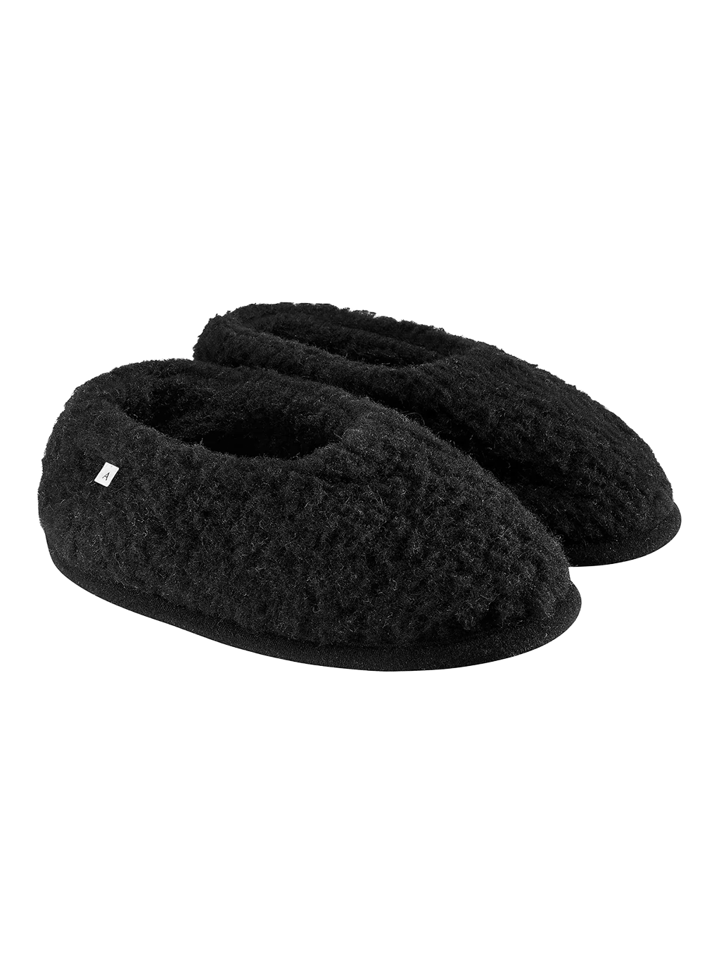 Wełniane kapcie dla dorosłych BLACK