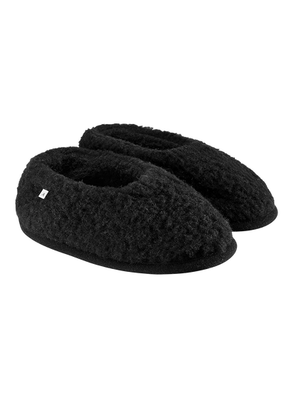 Wełniane kapcie dla dorosłych BLACK