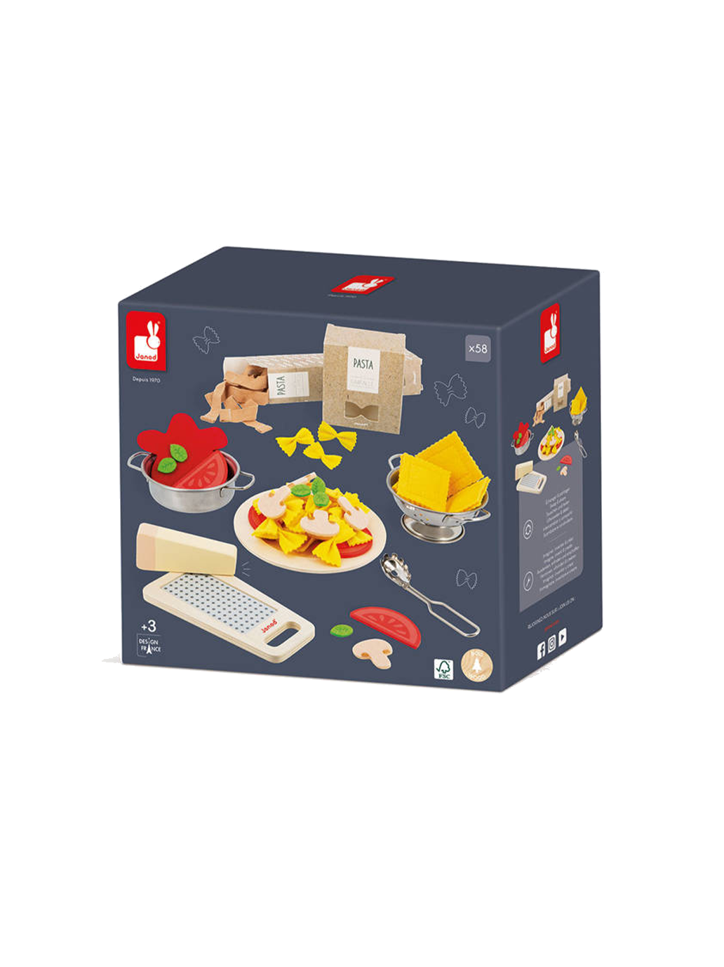 Filcowy zestaw do przyrządzania makaronu Janod BÉBÉ Concept