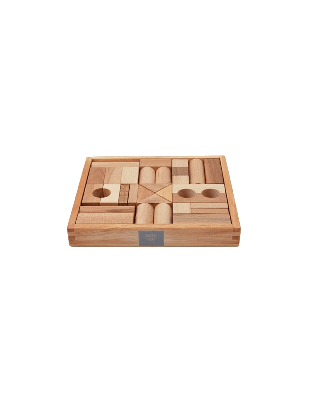 dřevěné kostky v krabici po 30 ks.