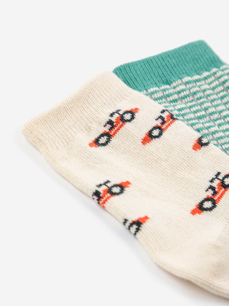 Race Car all over short socks pack Bobo Choses BÉBÉ Concept 